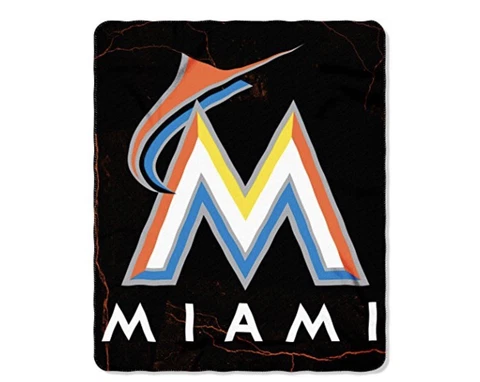 MLB Miami Marlins Wicked Printed Fleece Throw, 50 x 60-inches Cover