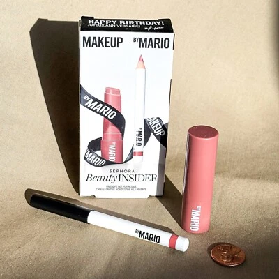 MAKEUP BY MARIO “Dream Lip Kit” Mini Lip Plumper & Suede Pencil - NIB + Gift ! - Image 1 of 4