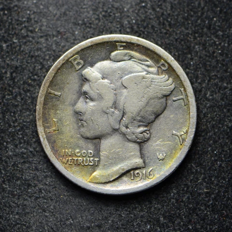 1916 Mercury Silver Dime (bb11105) Cover