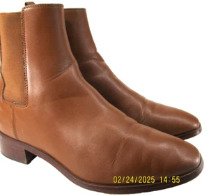 J Crew Herren Stiefeletten Leder Elastisch Braun Größe 9 Stil BT277 Zum Überziehen Kambodscha - Bild 1 von 9