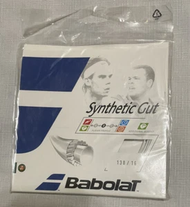 NEU VERSIEGELT Babolat synthetische Darmsaite 16 Stärke 1,30 mm weiß (G1-2); Profil B - Bild 1 von 3