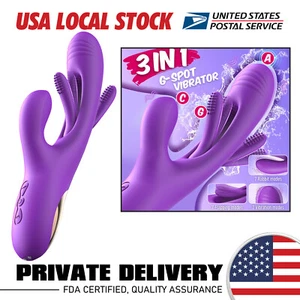 Powerful Patting Rabbit Vibrator Dildo G-spot Massager Sex Toy For Women Gift - Picture 1 of 17