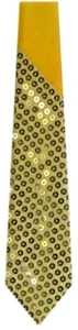 Bright Gold Sequins Necktie for Formals Schools Dance Troupes Costumes - Picture 1 of 1