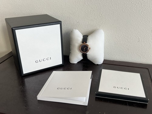 Orologio Gucci Luxury Donna Quarzo Analogico Pelle Nero 141 5 [U