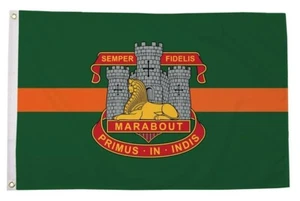 REGIMIENTO MUSHIRE Y DORSET 5x3 pies BANDERA 150cm x 90cm banderas MILITARES BRITÁNICOS - Imagen 1 de 1