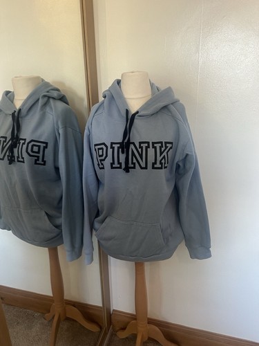 UNDERCOVER Felpa con cappuccio blu rosa Victoria Secret taglia S