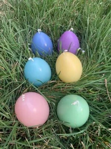 6 inch Easter Egg Candle - Bleeding - Perfect as Easter Table Decor - Pack of 6 - Picture 1 of 3