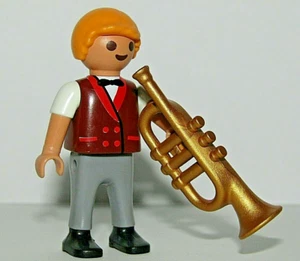 Playmobil Elegant Musician Boy w/ golden trumpet instrument  - C1 - Picture 1 of 4