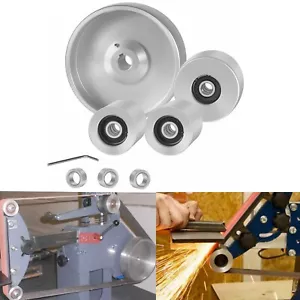 Belt Grinder 2" x 72" Wheel Set for Knife Grinder 5" Drive 5/8" Bore 3" Track 2" - Picture 1 of 10