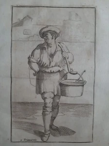 Annibale Carracci." Le arti di Bologna " 1760 acquaforte "TRIPPAROLO" - Bild 1 von 4