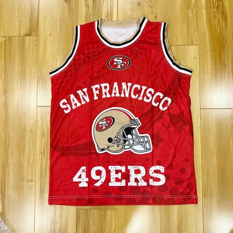 NFL Team Logo San Francisco 49ers Perforated Sleeveless Shirts - New Cover