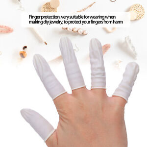 100x Latex Finger Cots Waterproof AntiStatic Disposable DIY Finger Cover