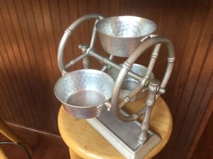 Vintage Everlast handgeschmiedetes Aluminium Riesenrad Serviertablett - Bild 1 von 2