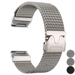 Bracelet milanais à dégagement rapide pour Garmin Fenix 8 51 mm 7 x 6 x bracelet en acier inoxydable - Photo 1 sur 15