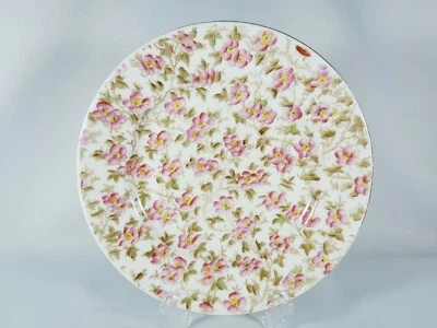 Antique Edwardian 1910 John Maddock & Sons All Over Floral Cake Plate Chintz - image 1 of 4