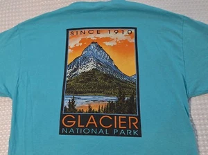 Camiseta de algodón azul claro recuerdo Glacier National Park Montana talla M - Imagen 1 de 10