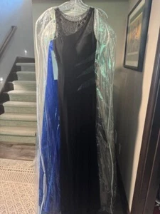 Lux Gal Black Cut-Out Jersey Gala Party Gown Dress sz 0 NWT SALE! - Picture 1 of 5