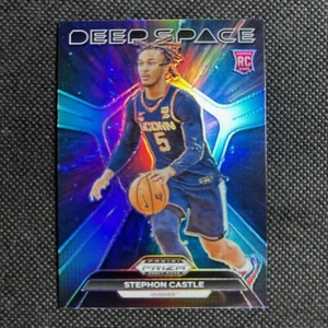 Stephon Castle 2024 Panini Prizim Draft Silver Holo Deep Space RC Rookie Spurs - Picture 1 of 2