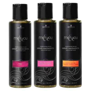 Luxury Massage Oil With Pheromones & Hyper-Glide Me and You Choose Flavor - Picture 1 of 9