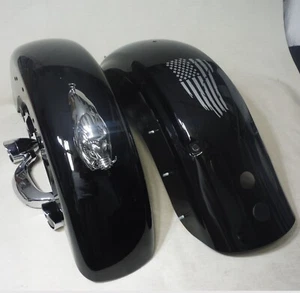 HARLEY DAVIDSON 2014-19 FLHX STREET GLIDE TOURING OEM FRONT & REAR FENDER BLACK - Picture 1 of 24