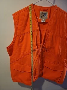 Trophy Club Neon Orange Hunting Vest Bird Game Bag Padded Shoulder Mens Large - Picture 1 of 8