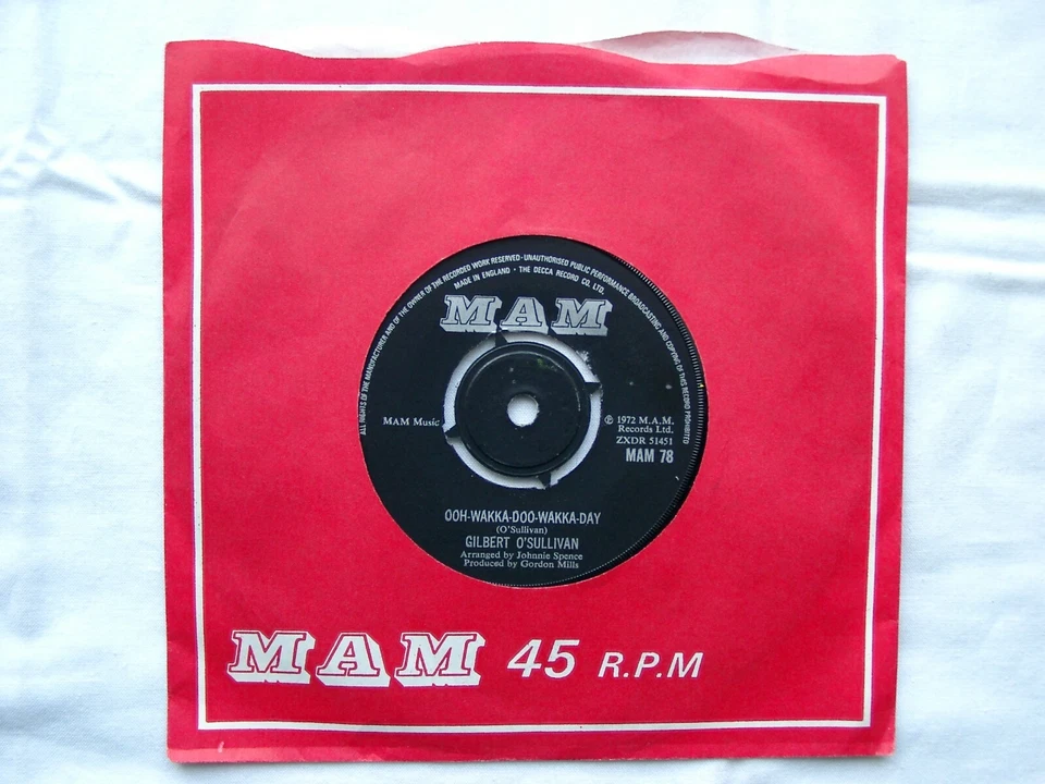 GILBERT O'SULLIVAN - Ooh-Wakka-Doo-Wakka-Day 7" - MAM 78 - 1972	UK - Image 1 of 2
