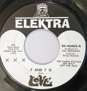 Love Promo Elektra 45 rpm 7 and 7 Is and No Fourteen Arthur Lee Play Graded - Picture 1 of 2