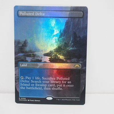 MAGIC The Gathering Polluted Delta Borderless Foil MTG Card R MH3 English - Image 1 of 4