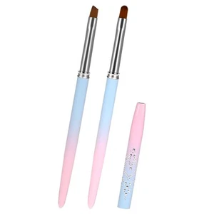 Nail Art Clean Up Brush, 2pcs Round & Angled Brushes for Professional Nail Pa... - Picture 1 of 7