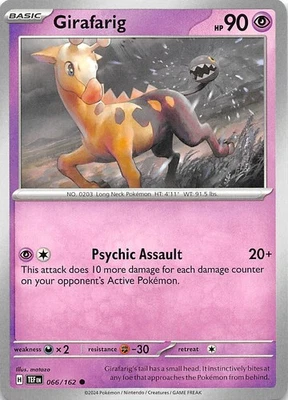 Girafarig 066/162 SV05 Temporal Forces Pokemon 007670 - Image 1 of 2