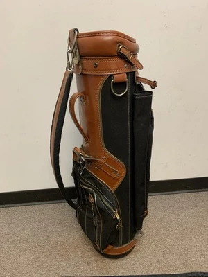 Bolsa de carrinho de golfe vintage Hot Z masculina 2 tons lona couro 6 vias divisória - Imagem 1 de 4