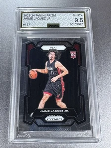 2023-24 Panini Prizm Plata #137 Jaime Jaquez Jr RC AGS 9.5 Rookie Heat NBA - Imagen 1 de 6