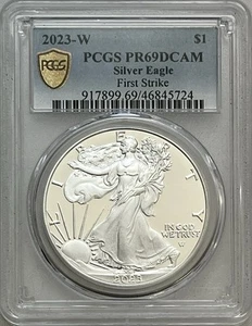 2023-W American Silver Eagle Proof First Strike PCGS PR69DCAM - Picture 1 of 4