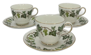 Wedgwood Santa Clara Cup and Saucer Coffee Tea England Bone China VTG - Set of 3 - Picture 1 of 3