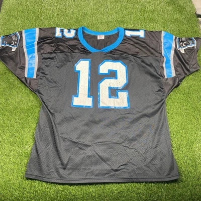 Camiseta De Colección Kerry Collins Carolina Panthers Wilson Para Hombres 2xl #12 Negra NFL Foto 1 de 4