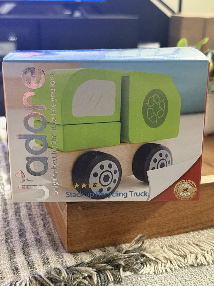 Camión de reciclaje apilable J'ADORE CAJA DE 4 PIEZAS *PAQUETE DESGASTADO Foto 1 de 3