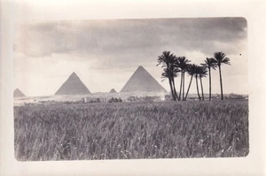 Rare 4x6 1920s Photo Egypt Great Pyramids Of Giza Pyramid Khufu Khafre Menkaure - Picture 1 of 5