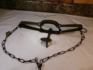 Antique Diamond Brand 21 1/2 Double Long Spring Animal Trap Norwich NY USA - Picture 1 of 2