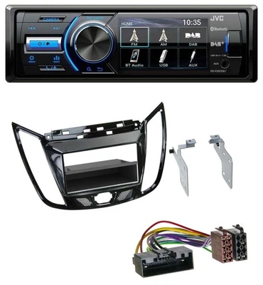 JVC Bluetooth MP3 USB DAB Autoradio für Ford C-Max Kuga Klavierlack schwarz - Bild 1 von 4