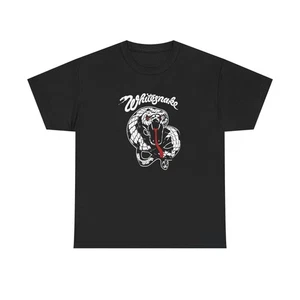 White Snake Venomous Graphic T Shirt NEW Heavy Cotton Tee - Picture 1 of 5