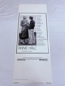 Poster film Annie Hall 1977 laminato originale 14x36 inserto Diane Keaton - Foto 1 di 7