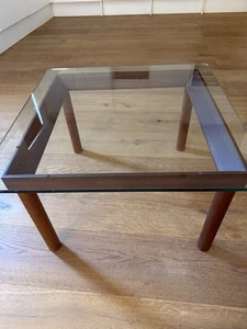 Hay Kofi Table 60cm Walnut And Glass - Picture 1 of 4