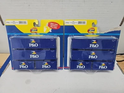 2 Athearn #2709 P&O Containers Assortment  4 Pack HO Scale . - Image 1 of 4