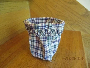 Longaberger Pen Pal Basket Plaid Liner WT desktop plaid nip *shipping included!* - Picture 1 of 7