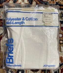 Vintage JCPenney Herren Mid Length Slips Boxershorts weiß 3er Pack Gr. 36 NEU VERSIEGELT - Bild 1 von 8