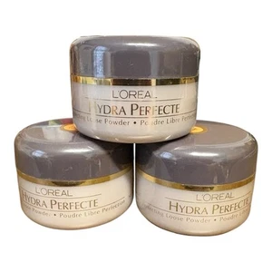 3 L’Oreal Hydra Perfecte Illuminating Loose Powder Deep 0.5 oz ~ 14.1g New - Picture 1 of 2