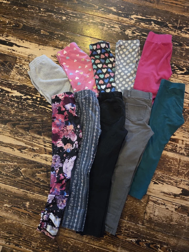 Lote de pantalones para niñas, 10 pares talla 5/6/6X Foto 1 de 1