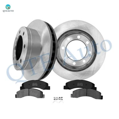 6 Front 330.95mm Brake Disc Rotors-Brake Pad For 1999-2004 Ford F-350 Super Duty - Imagem 1 de 4