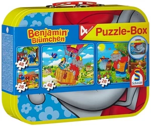 SCHMIDT, 2 puzzle da 26 pezzi e 2 puzzle da 48 pezzi - Benjamin l'elefante, ,... - Foto 1 di 1