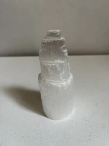 Selenit Bergturm Kristall Geoden Chakrasäule 19,8g - Bild 1 von 3